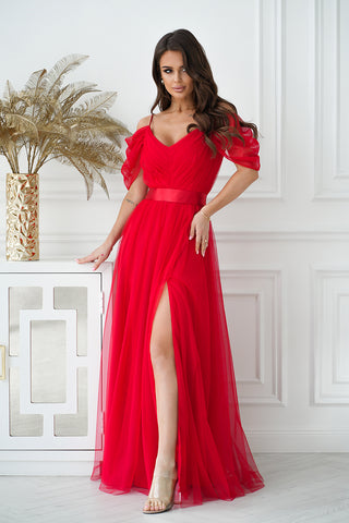 Μακρύ Φόρεμα Σε Ισπανικό Στιλ Κόκκινο