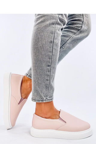 Slip-On Sneakers με ψηλό τακούνι ροζ