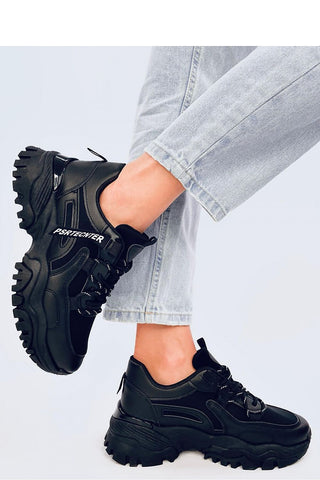 Sneakers με ψηλό τακούνι μαύρο
