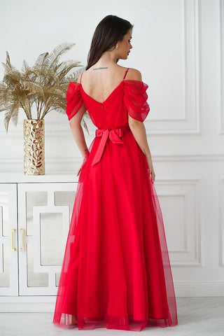 Μακρύ Φόρεμα Σε Ισπανικό Στιλ Κόκκινο