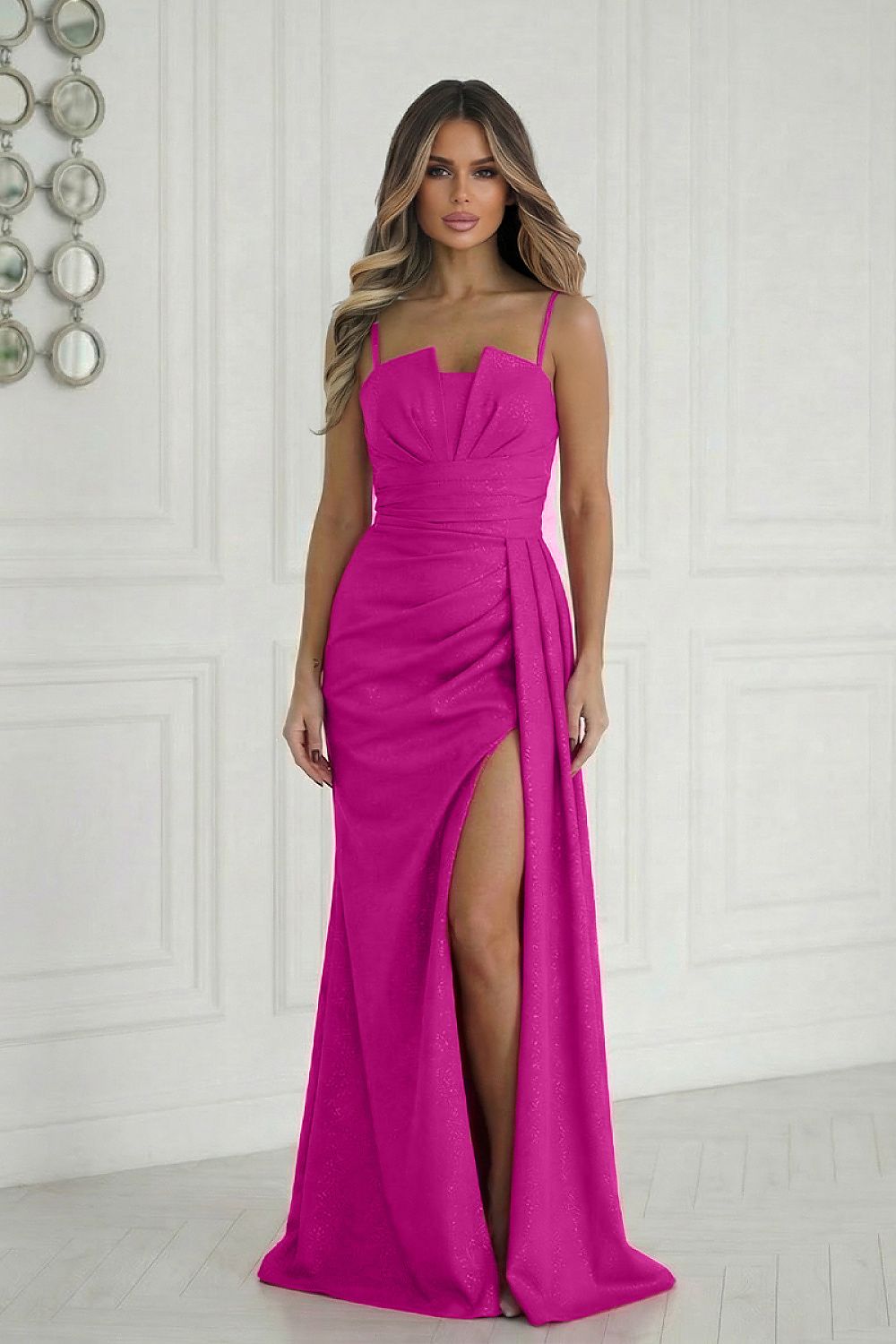 Long dress model 224637 Bicotone