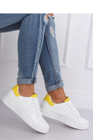 Sneakers Με Ψηλό Τακούνι λευκό - κίτρινο