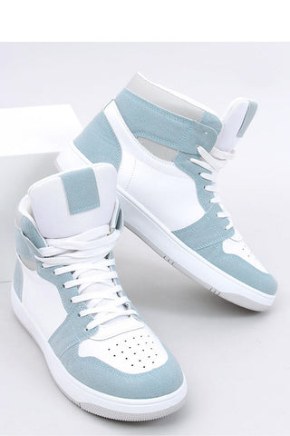 Sneakers μποτάκι Με Ψηλό Τακούνι γαλάζιο