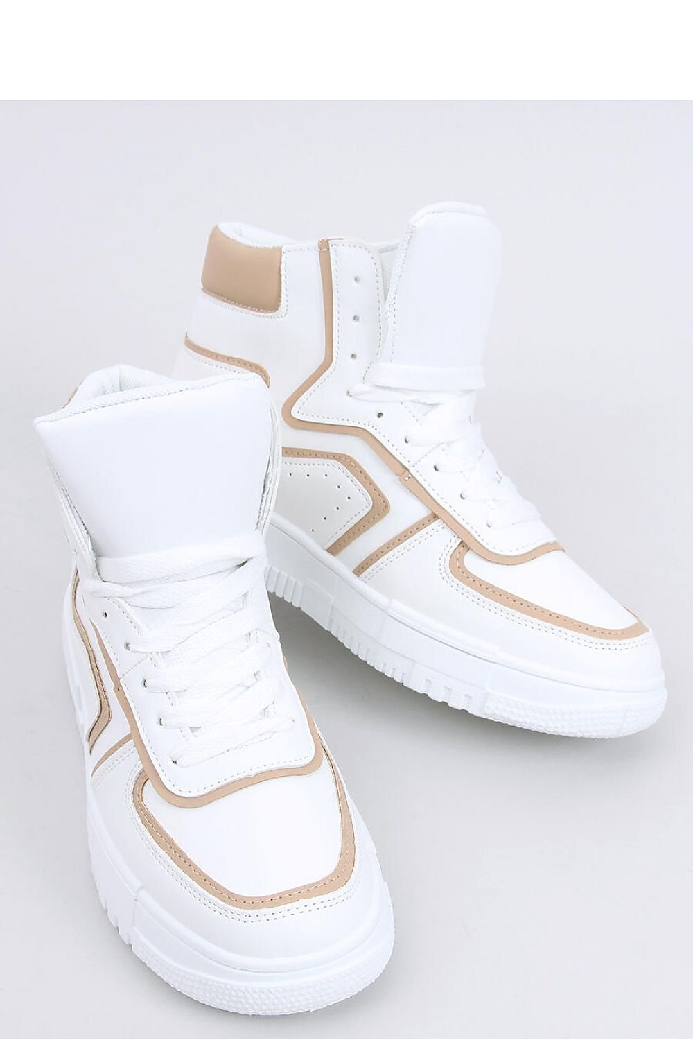 Sneakers μποτάκι Με Ψηλό Τακούνι λευκό