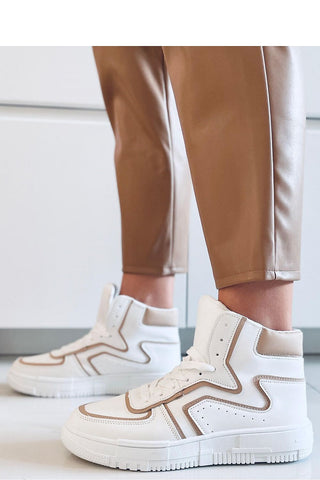 Sneakers μποτάκι Με Ψηλό Τακούνι λευκό