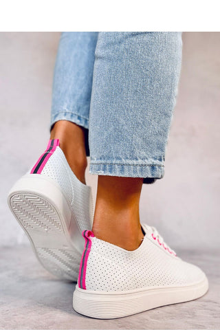 Sneakers Με Ψηλό Τακούνι λευκό - Ροζ