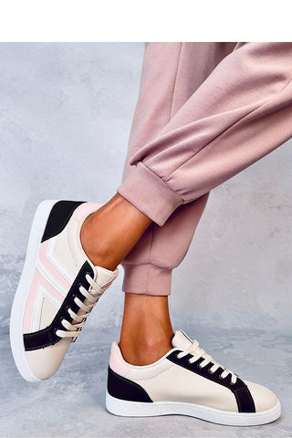 Sneakers Με Ψηλό Τακούνι ροζ- χακί