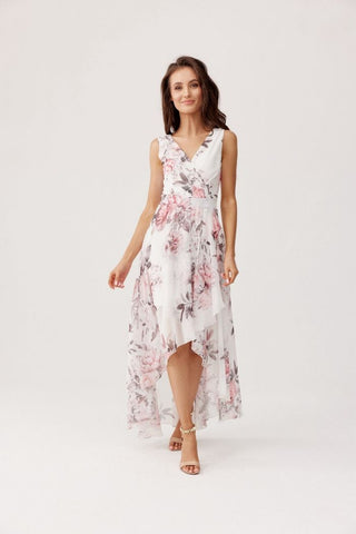 Κοκτέιλ maxi φόρεμα σε όμορφα φλοράλ σχέδια