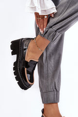 Mocassins en cuir pour femme - Noir