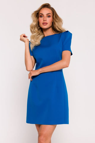 Μίνι Φόρεμα Με Διακοσμητικά Μανίκια - Μπλε