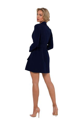 Μπλέιζερ Φόρεμα Με Ζώνη - Navy Blue