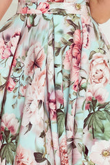 Cocktail dress Floral Pastel Pink Mint