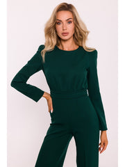 Impressive One Piece With Statement Shoulders - Green