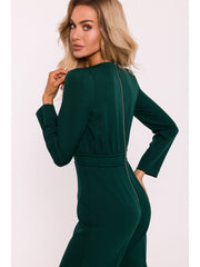 Impressive One Piece With Statement Shoulders - Green