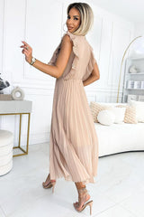 Chiffon Cocktail Dress With Ruffles On The Shoulders