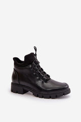 Low Eco Leather Insulated Women's Boots - Black