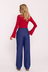 Wide Leg Pants - Blue