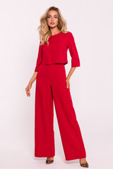 Double Layer Jumpsuit - Red