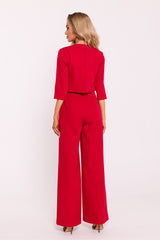 Double Layer Jumpsuit - Red