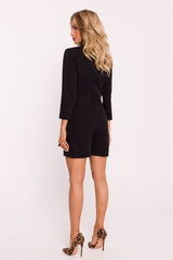 Full Length Mini Blazer Suit - Black