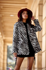 Luna - Oversize Jacket In Zebra Print