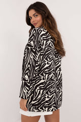 Impressive Animal Print Zebra Jacket - One Size