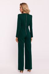 Impressive One Piece With Statement Shoulders - Green