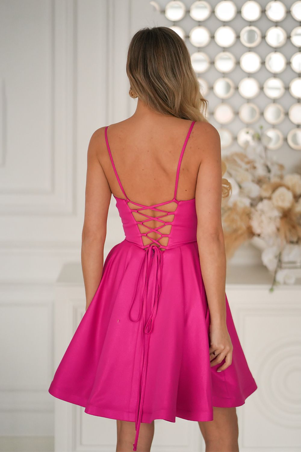  Short dress model 224301 Bicotone 