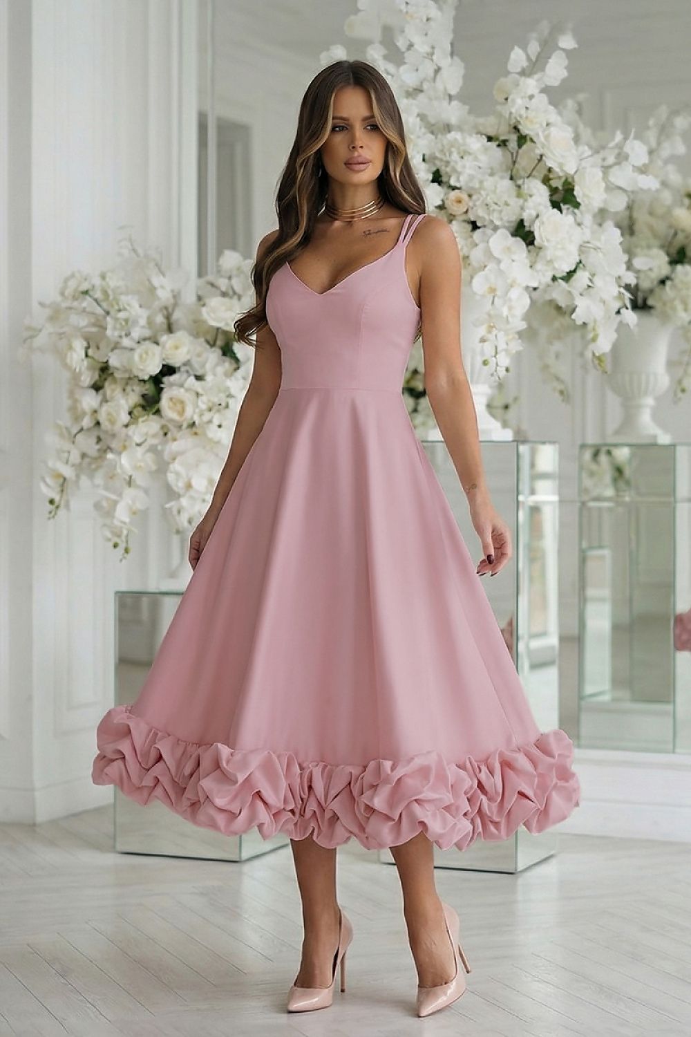  Evening dress model 224631 Bicotone 