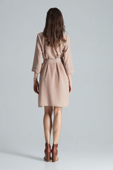 Loose Shirt Dress In Beige