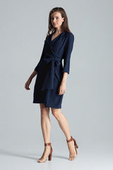 Loose Shirt Dress In Navy Blue