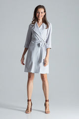 Loose Shirt Dress In Grey