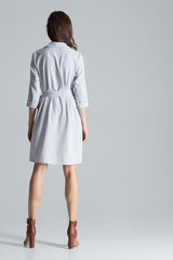 Loose Shirt Dress In Grey