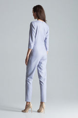 Women's Jumpsuit With Pleats In Grey