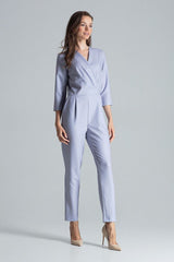 Women's Jumpsuit With Pleats In Grey