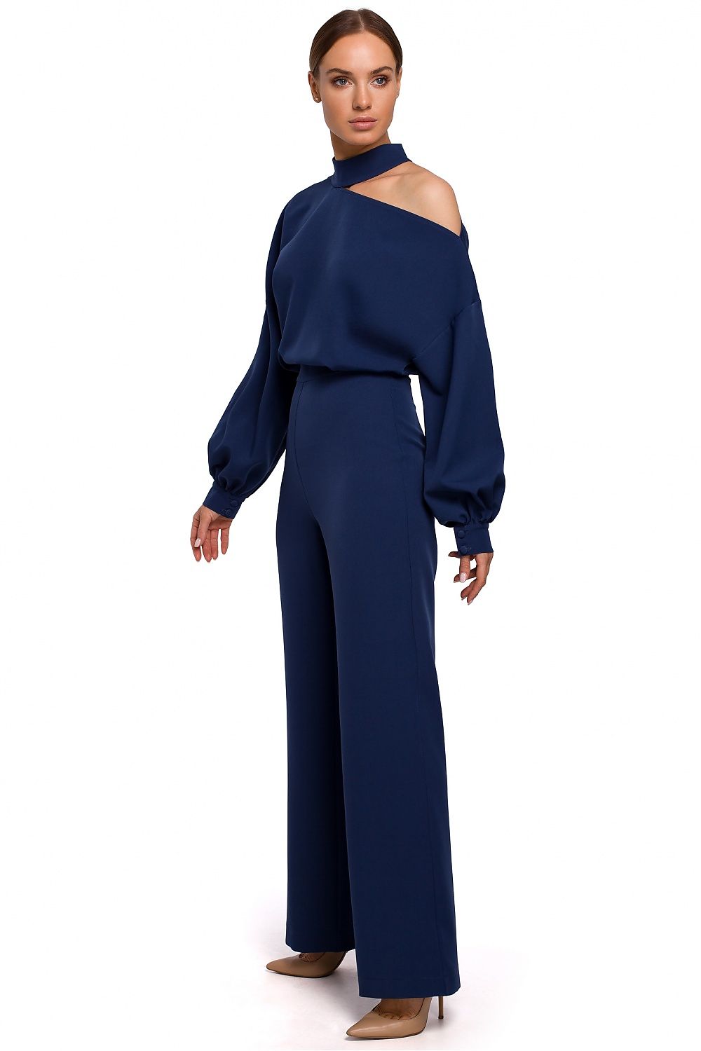 Bishop Long Sleeve Jumpsuit - Navy Blue