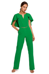 Jumpsuit With Cape - Green