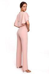 Full Body Suit With Cape - Pink