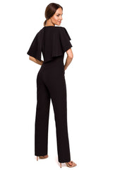 Jumpsuit With Cape - Black