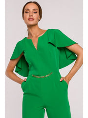 Jumpsuit With Cape - Green