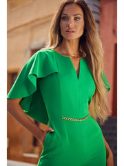 Jumpsuit With Cape - Green