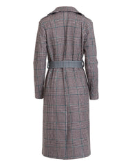 Classic Fit Belted Coat - Plaid