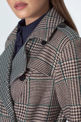 Classic Fit Belted Coat - Plaid